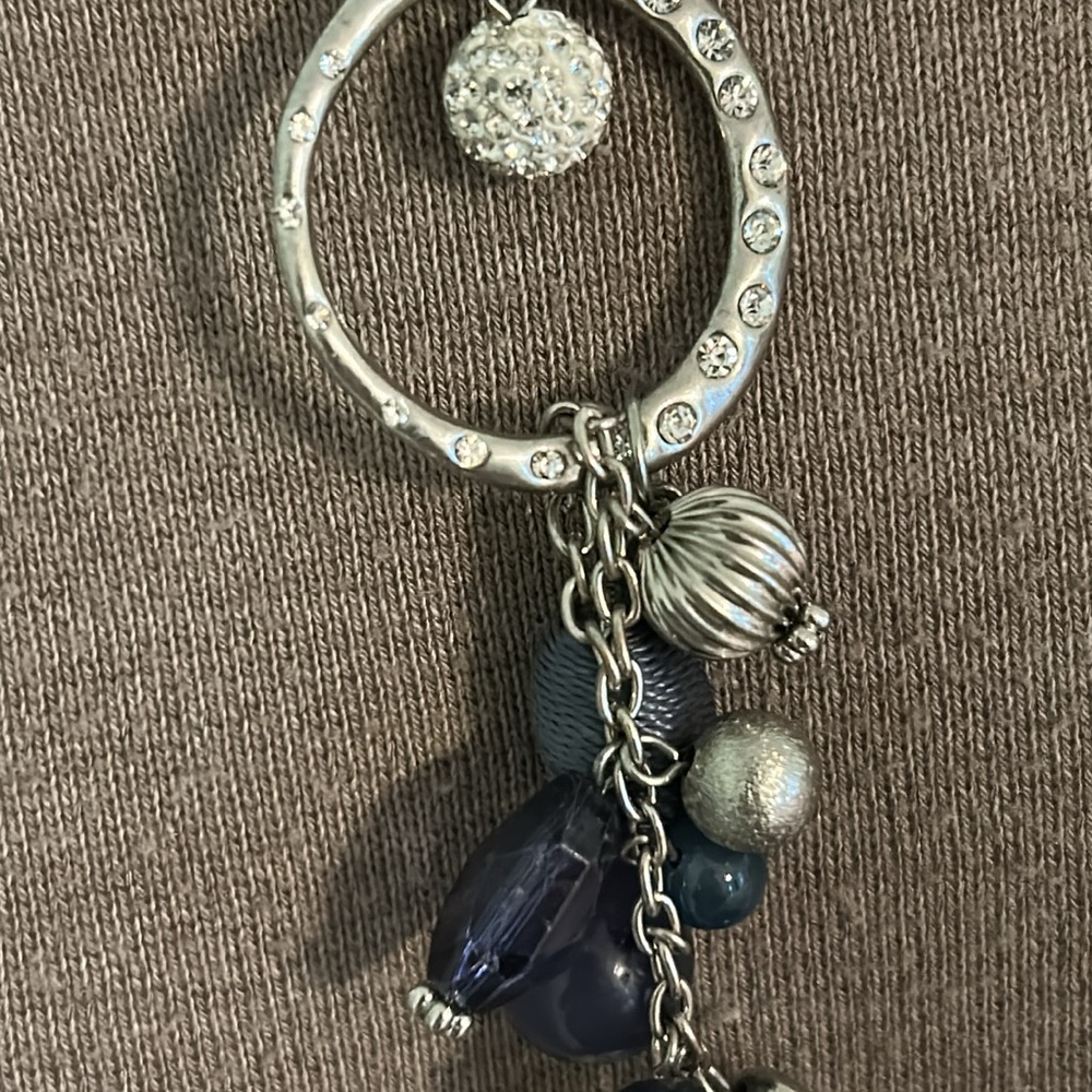 C1946 Chunky Statement Necklace Long Chain With L… - image 6